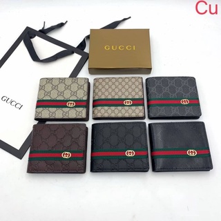 กระเป๋าตังค์ผู้ชาย ใบสั้น Size.S มีกล่องถุงผ้าการ์ด