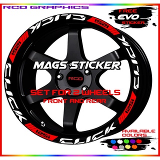 Click 125i GC mags sticker set front and back