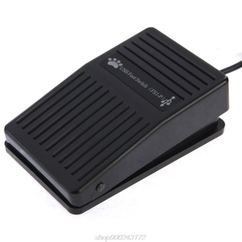 ไมโครโฟนPlastic USB Single Foot Switch Pedal Control PreProgr Key for