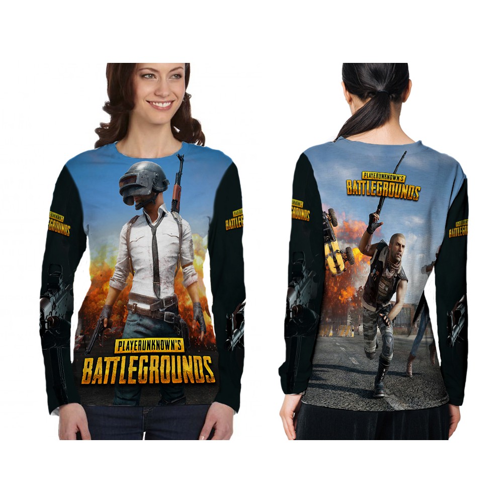 [Riashop] เสื้อยืด PUBG ยาว | เสื้อแขนยาวผู้หญิง PUBG | ผับ - เอฟเอส