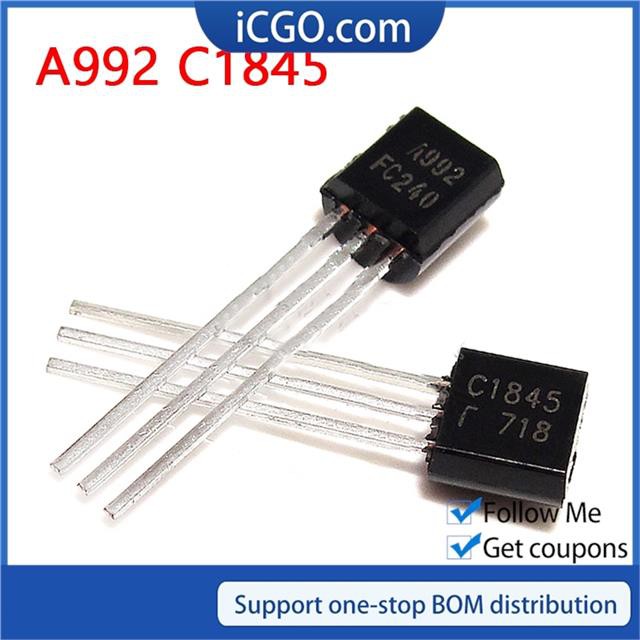 20PCS 2SA992 TO92 A992 TO92 2SC1845 C1845 PNP SILICON ทรานซิสเตอร์ใหม่