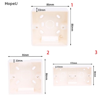 [HopeU] กล่องซ็อกเก็ตสวิตช์ 86 แบบ สําหรับสวิตช์ติดผนังพื้นผิว