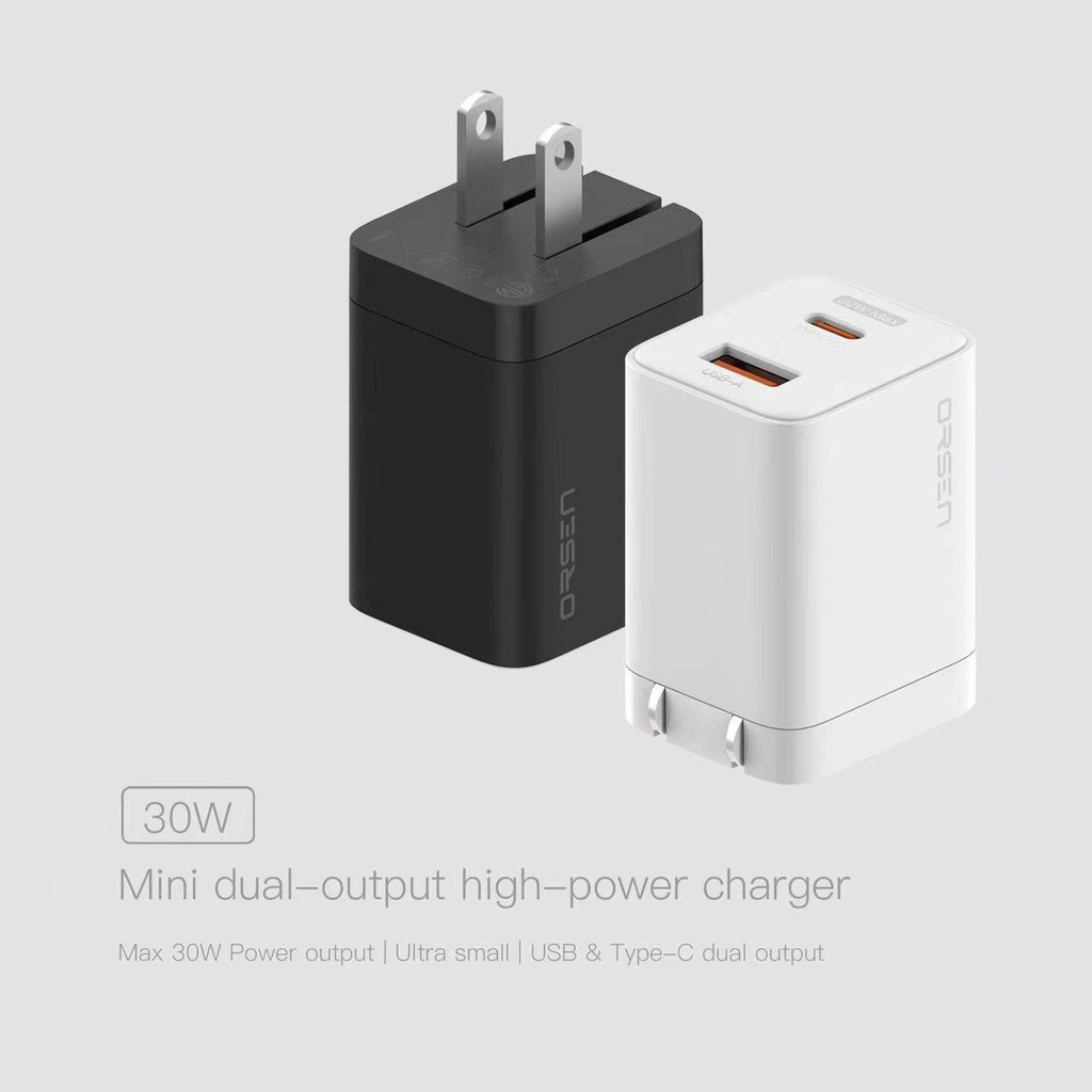 Eloop C10 หัวชาร์จเร็ว 2 พอร์ต รองรับ PD 30W GaN + QC 3.0 ชาร์จไว้ ใช้ชาร์จโน้ตบุ๊ค แลปท้อปได้ Fast Charge Adapter