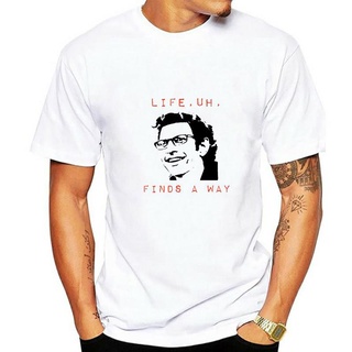 เสื้อยืดผ้าฝ้ายพิมพ์ลายขายดี เสื้อยืด พิมพ์ลาย Goldblum Life Finds a Way สําหรับผู้ชาย