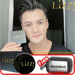 LiZZ Premium Foundation Powder แป้งพัฟวิตามินบีผสมกันแดดรองพื้นเนื้อเนียนบางเบาพิเศษสูตรพรีเมี่ยม ฟรี..กระเป๋า 1 ใบ