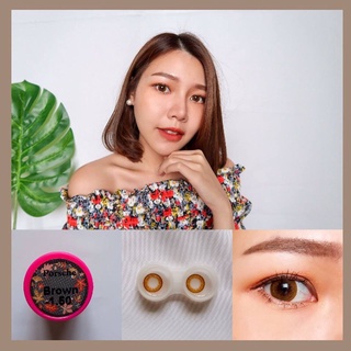 🎁Bigeyes Porsche Brown🎁สายตา-0.50,-0.75,-1.25,-1.50,-3.25,-4.00,-4.25(Kitty kawaii)