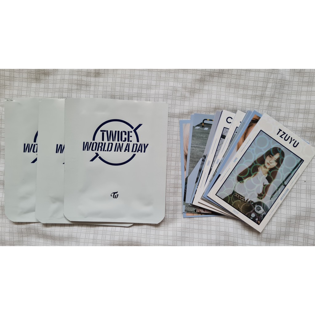 โฟโต้การ์ด TWICE Beyond Live TWICE World in A Day Trading Card Photocard Nayeon Dahyun Tzuyu Mina Sa