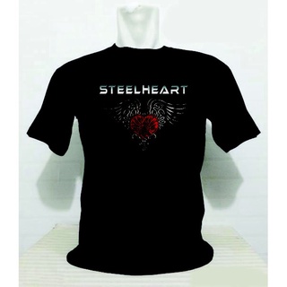 เสื้อยืดลําลอง ผ้าฝ้าย 100% แขนสั้น พิมพ์ลาย ROCK STELLHEART 05 สีดํา พลัสไซซ์ XS-XXXL ของขวัญวันเกิด สําหรับผู้ชาย