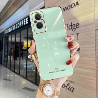 เคส oppo reno 8z 5g เคส oppo reno 7z 5g Reno7 Reno 2f Reno 6 Reno 6Z 5G Reno5 Reno 4 เคสโทรศัพท์แฟชั่นขอบตรง ZB