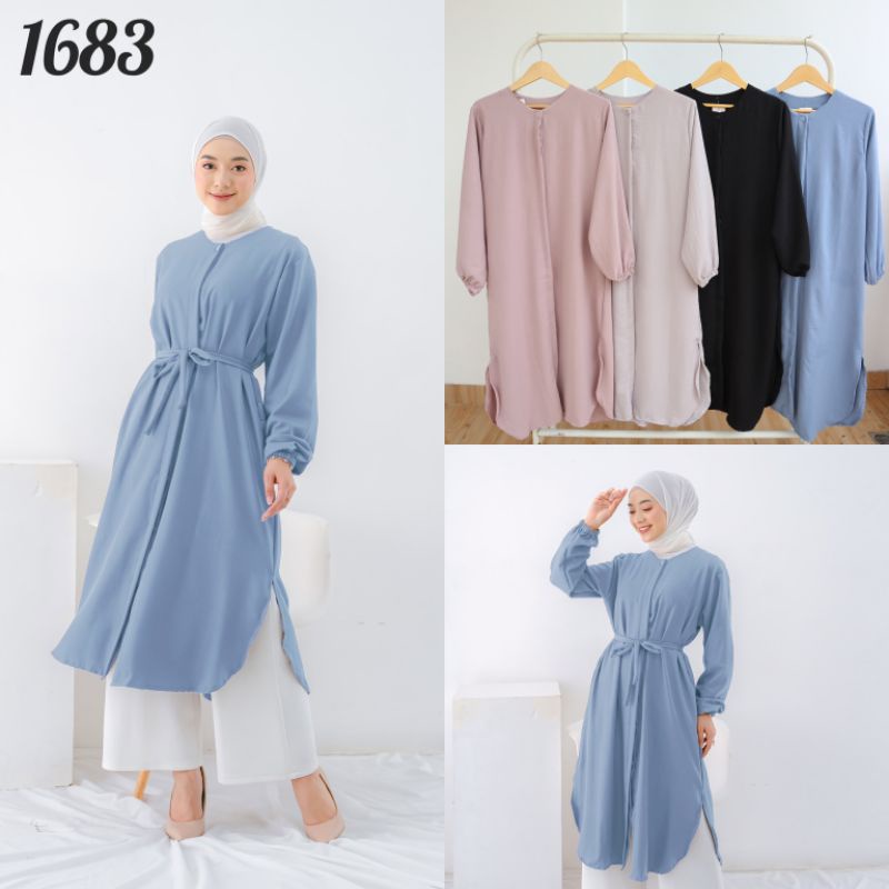 ขายส่ง Crincle Tunic 1683 Rp. 77,000 x 4 สี = Rp. 312,000