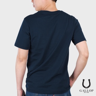 เสื้อยืดสีขาวGALLOP : เสื้อยืดคอกลมพิมพ์ลาย BASIC -T-SHIRT (Round-necked) GT9073 สีกรม ราคาปรกติ 790.-