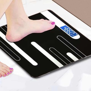 (รุ่นลาย) เครื่องชั่งน้ำหนักดิจิตอล แสดงอุณหภูมิ Electronic weight scale เครื่องชั่งน้ำหนัก รองรับน้ำได้สูงสุด 180KG