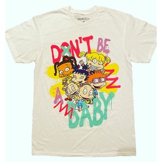 เสื้อยืดผ้าฝ้ายพิมพ์ลายแฟชั่น เสื้อยืด ผ้าฝ้าย 100% พิมพ์ลาย Rugrats Dont Be A Baby Daily แฟชั่นสําหรับเด็ก