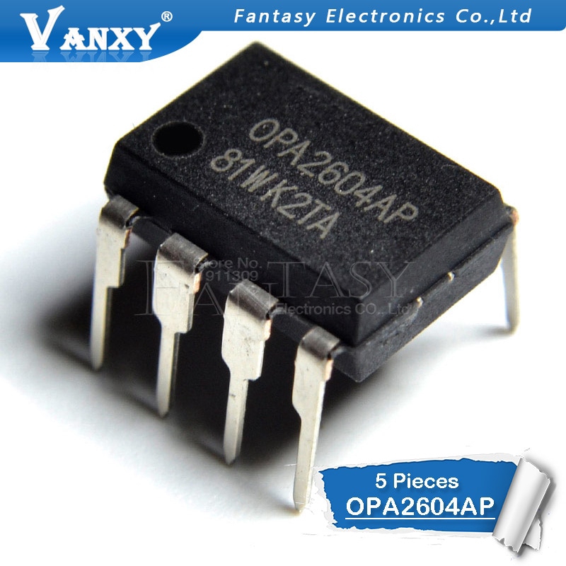 5PCS OPA2604AP DIP8  OPA2604A DIP OPA2604 DIP-8 2604AP Dual FET-Input, Low Distortion OPERATIONAL AM