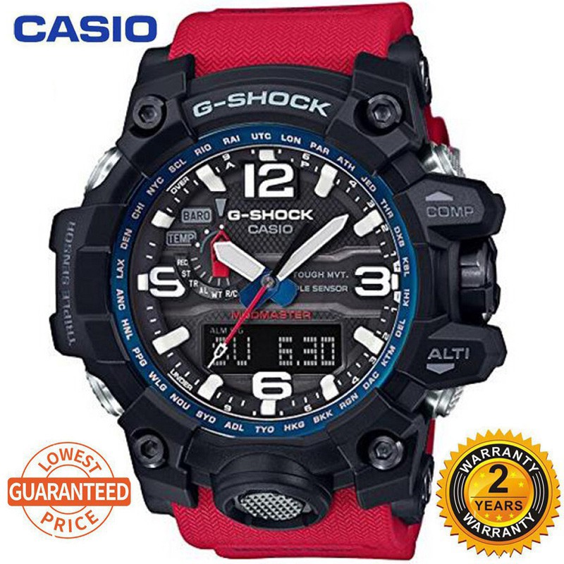Casio G-Shock GWG-1000 MUDMASTER Red&amp;Black Wrist Watch Men Sport Watches K5gW