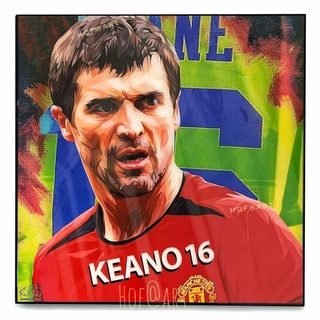 Roy Keane #2 รอย คีน Manchester United แมนยู ปีศาจแดง รูปภาพ​ติด​ผนัง​ pop art ฟุตบอล​ กรอบรูป แต่งบ้าน​​ รูปภาพ