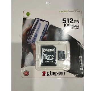 Kingston Memory Card คิงส์ตัน เมมโมรี่การ์ด512 GB Kingston เมมโมรี่การ์ด 100mb/s รุ่น Canvas Select PlusMemory Card