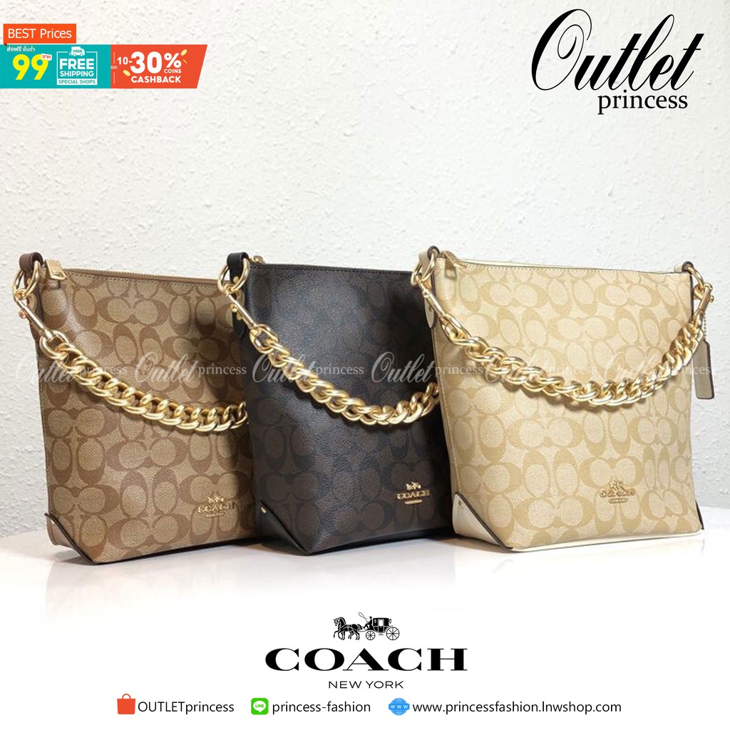 COACH MINI ABBY DUFFLE IN SIGNATURE CANVAS BROWN LIGHT GOLD