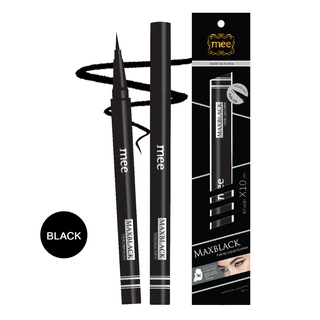 Mee แมกซ์แบล็ค เฟล์ท ทิป ลิควิด อายไลเนอร์ / ปากกาลิคควิด / หัวฟองน้ำ / MaxBlack Felt-tip Liquid Eyeliner 10g.