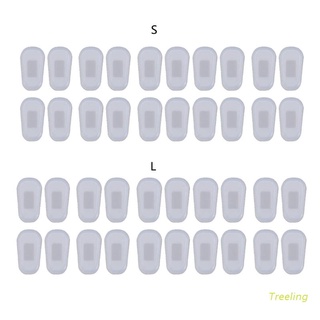 Treeling 10 คู่ / ล็อต ซิลิโคน แว่นตา ถุงลมนิรภัย แผ่นรองจมูก นุ่ม เครื่องมือกันลื่น สําหรับแว่นตากันแดด