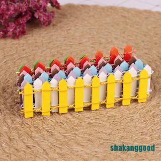Skth รั้วไม้จิ๋ว DIY สําหรับตกแต่งสวน บ้านตุ๊กตา 5 ชิ้น
