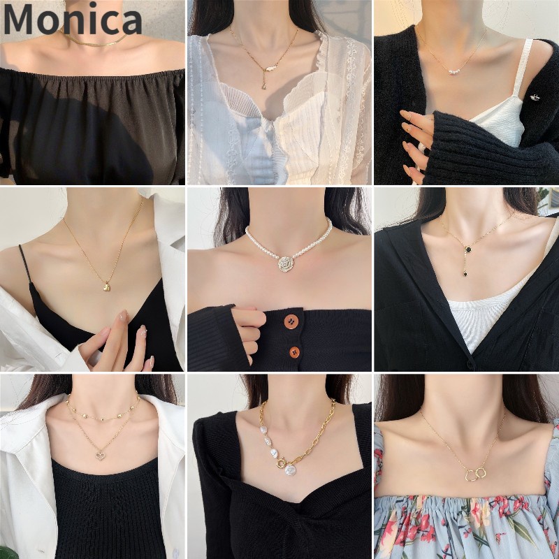 สร้อยคอโซ่ 25 สี ติดทนนาน สไตล์ฮิปฮอป เป็นที่นิยม แฟชั่นสําหรับเด็กผู้หญิง