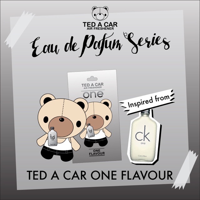 แผ่นน้ำหอมปรับอากาศ  TED A CAR กลิ่นน้ำหอม ck