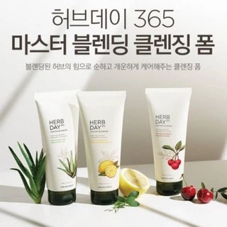 THE FACE SHOP HERB DAY 365 MASTER BLENDING FACIAL FOAMING CLEANSER ALOE & GREEN TEA