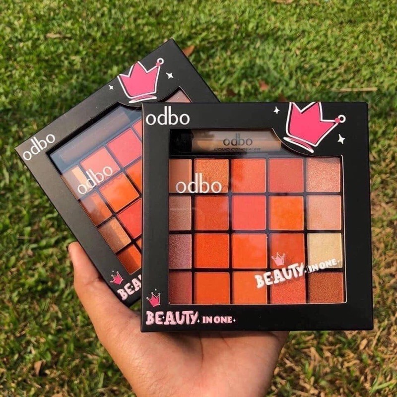 odbo Beauty In One OD1006 โอดีบีโอ พาเลทแต่งหน้า ครบทุกอย่าง อายแชโดว์ บลัชออน ลิปกลอส ไฮไลท์ และคอนทัวร์