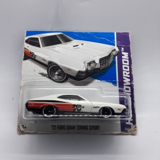 รถเหล็ก Hotwheels 72 FORD GRAN TORINO SPORT แพคชำรุด รถสวย (ib24)