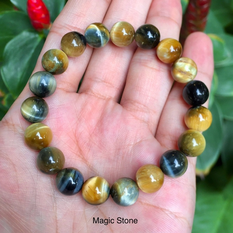 ไทเกอร์อาย (Tiger Eye) กำไลหินนำโชค Golden Blue Tiger Eye