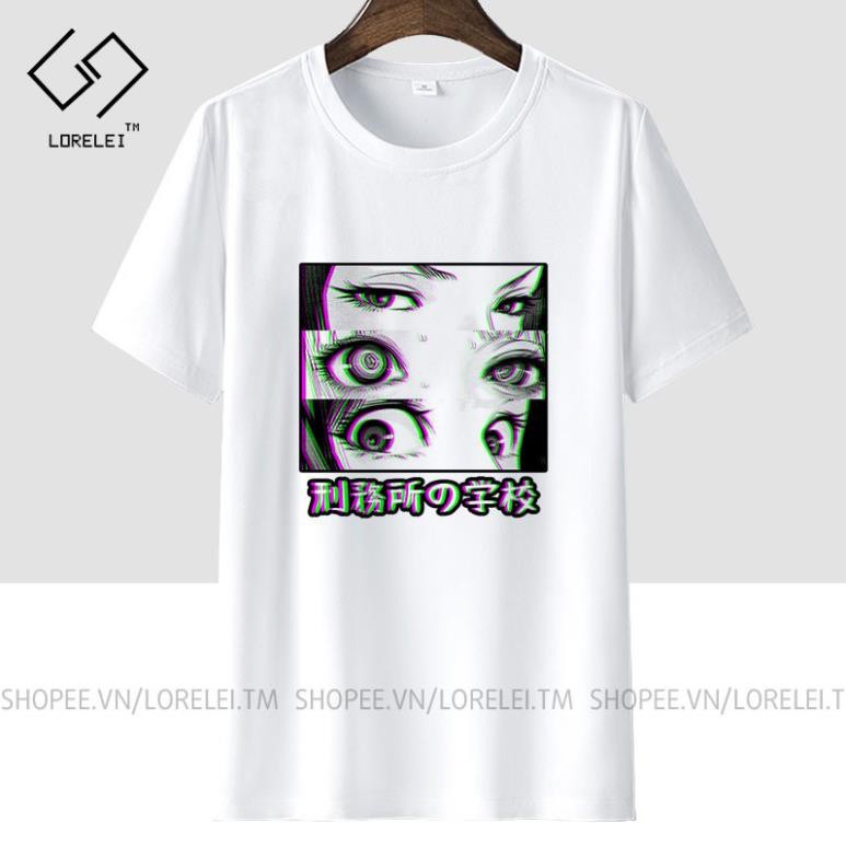 เสื้อยืด Anime Aesthetic Prison School Eyes แขนสั้น