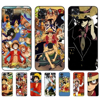 เคสโทรศัพท์มือถือ ซิลิโคนนิ่ม Tpu ลาย one piece monkey d luffy(2) สีดํา สําหรับ Xiaomi Redmi Note 11 Pro 5G 4G 11S POCO M4 X4 Pro 4G 5G