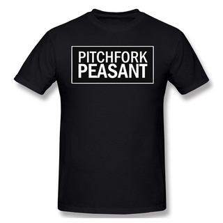 [S-5XL] เสื้อยืด ผ้าฝ้าย พิมพ์ลาย Pitchfork Peasant สไตล์สตรีท แฟชั่นสําหรับผู้ชาย