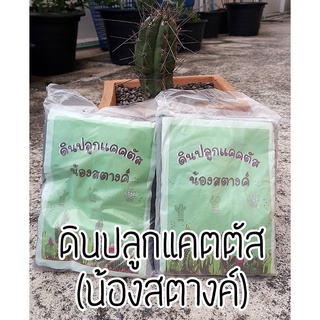 ดินปลูกแคคตัส น้องสตางค์ สารอาหารครบ💯 🌵 แพ๊ค 1 ถุง น้ำหนักประมาณ 750-800 กรัม cactus ดินปลูกกระบองเพชร