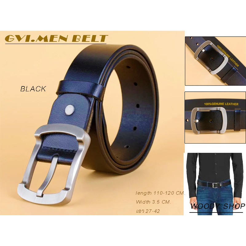 เข็มขัด เข็มขัดหนังผู้ชาย 🔻GVI BELT FOR MEN🔻หัวเหล็กอัลลอยด์-ไม่เป็นสนิม🔷มีของพร้อมส่ง✅