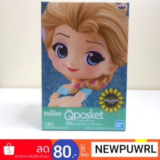 Q posket Disney Character -Elsa Frozen Fever Design- A ลิขสิทธิ์แท้จากญี่ปุ่น🇯🇵