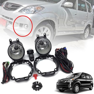 ไฟตัดหมอก ไฟสปอร์ตไลท์ รุ่น โตโยต้า อแวนซ่า TOYOTA AVANZA ปี 2008 - 2011 ชุดสายไฟ + ฝาครอบ สีดำ 1 ชุด