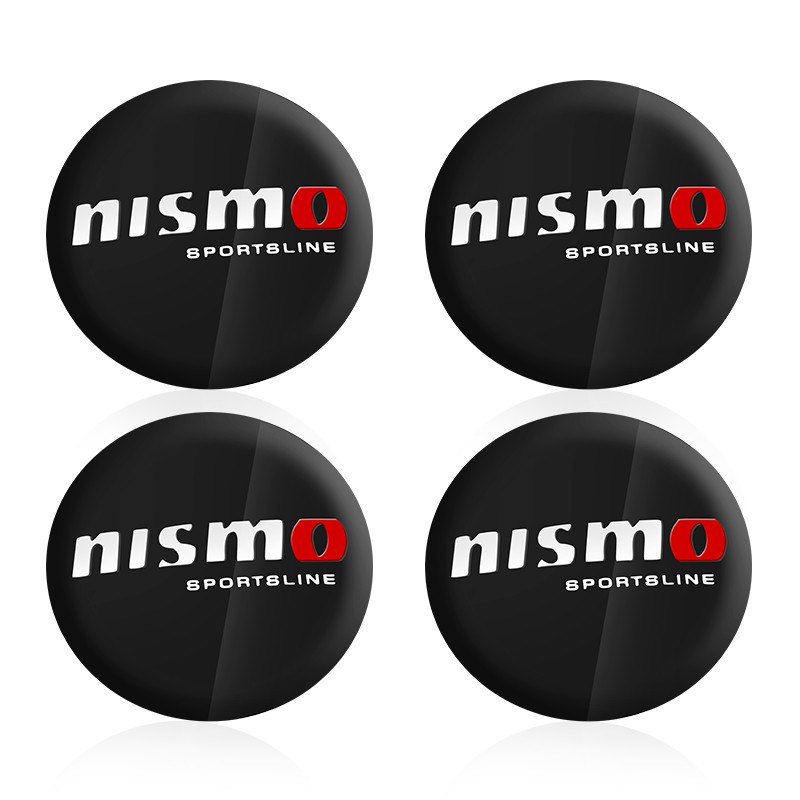 4 X 56.5 มม. Nismo รถศูนย์ล้อ Hub Cap สติกเกอร์สัญลักษณ์
