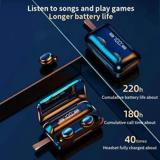 หูฟังบลูทูธ TWS รุ่น F9-5 เชื่อมต่อ Bluetooth 5.1 ระบบสเตอริโอ หูฟังเล่นเกมส์ แยกเสียงซ้ายขวาได้