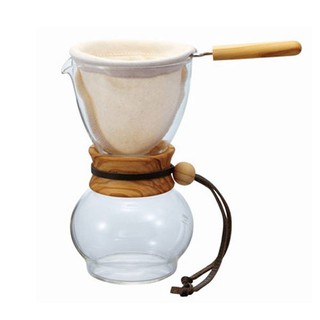 Hario Drip Pot Woodneck Olive Wood for 1cup รุ่น DPW-1-OV