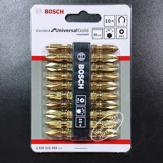 BOSCH ดอกไขควง 65 มม.PH2 สีทอง (แยกขายเป็นดอก) ของแท้ 100 %