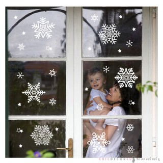 วอลล์สติ๊กเกอร์ Snowflake Christmas Sticker GDT-865 (S) สติกเกอร์เกล็ดหิมะเรืองแสง#5