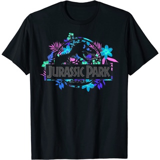 เสื้อยืดโอเวอร์ไซส์เสื้อยืด พิมพ์ลายกราฟฟิคโลโก้ Juric Park Tropical ลายดอกไม้ สําหรับผู้ชายS-3XL