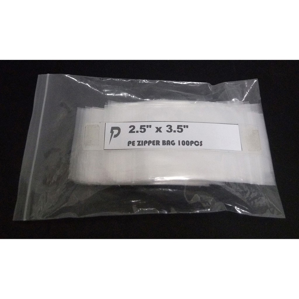 PE Zipper / 2.5 x 3.5 นิ้วถุงพลาสติกซิป PE ใส 100 ชิ้น / ถุงซีล PE / ถุงซิป PE / Pembungkus Beg Plas