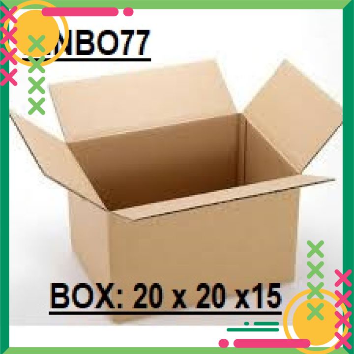 CARTON BOX 20 x 20 x 15 - กล่องกระดาษจาน (1 กล่อง)