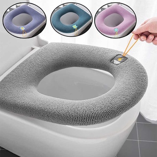 Soft Thicker Warmer Stretchable Washable Toilet Seat cover / Winter Warm Knitting Toilet Seat Cover Pads for Bathroom