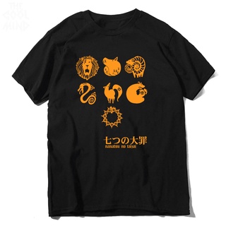 T-shirt เสื้อยืด พิมพ์ลายโลโก้อนิเมะ Nanatsu NO ZAI DISTRO S-5XL