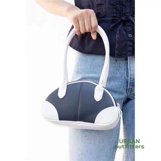 preorder brandy melville mini navy and white bowling bag