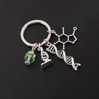 ใหม่ เครื่องประดับวิทยาศาสตร์ กล้องจุลทรรศน์ DNA หมอ จี้ พวงกุญแจ ประสาทวิทยาศาสตร์ ชีววิทยา พวงกุญแจ